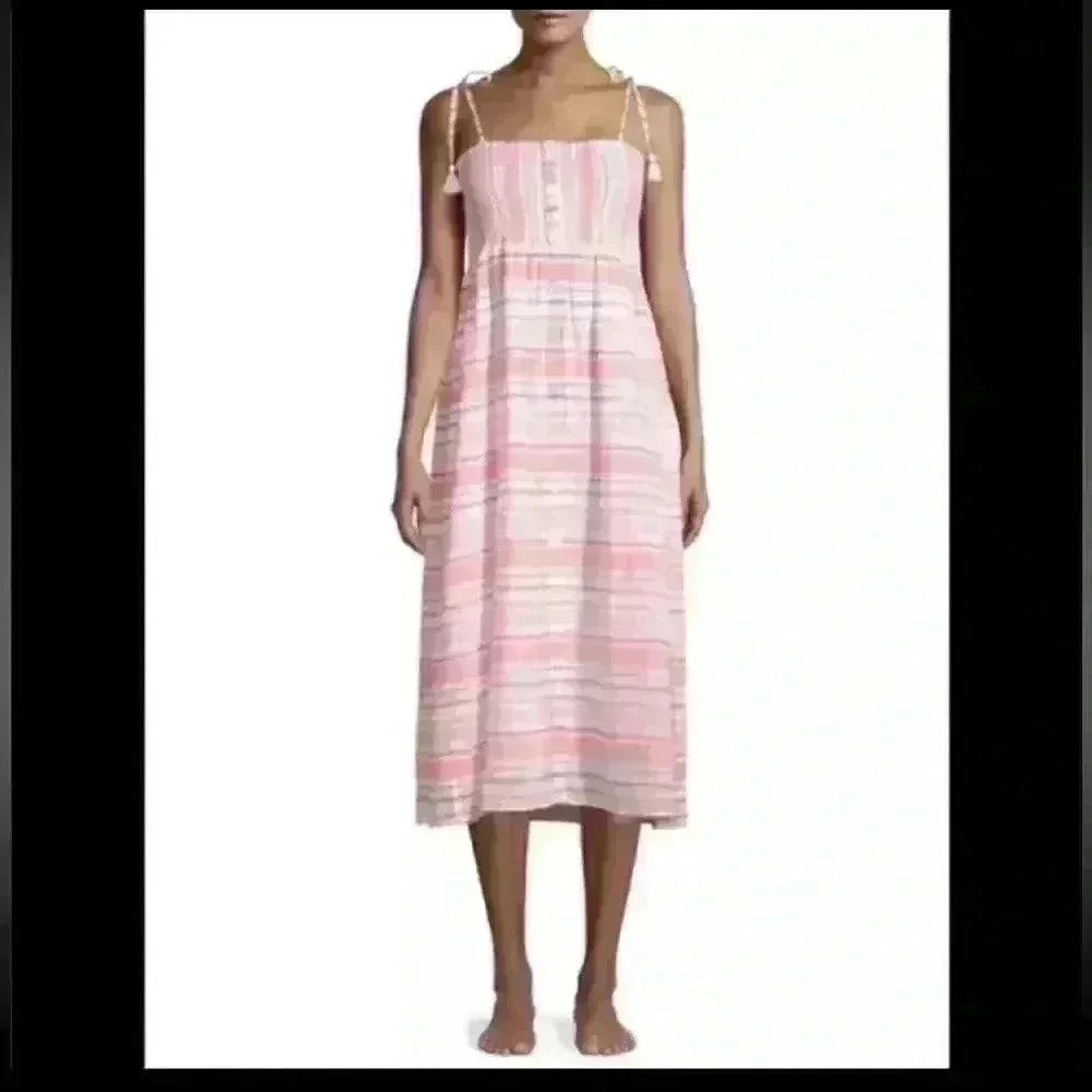 Roller Rabbit East Hampton Kirsten Coral Striped Sundress Women’s
